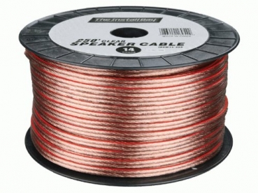 18 AWG OFC Speaker Wire Clear 328 ft.