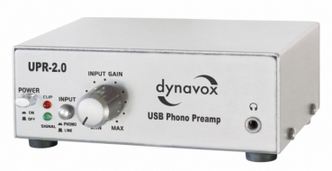 Dynavox UPR-2.0 USB-Phono-Vorverstärker Silber