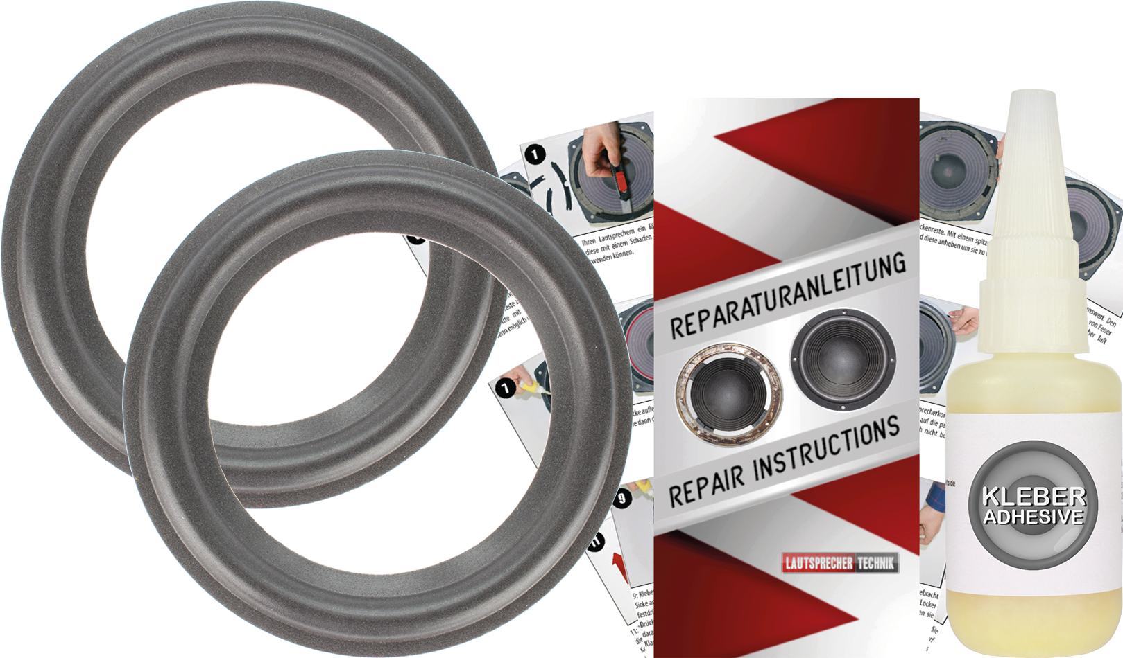Lautsprecher Technik - Bang & Olufsen Beovox M100 Speaker Surround Re-Foam Repair Kit For Midrange