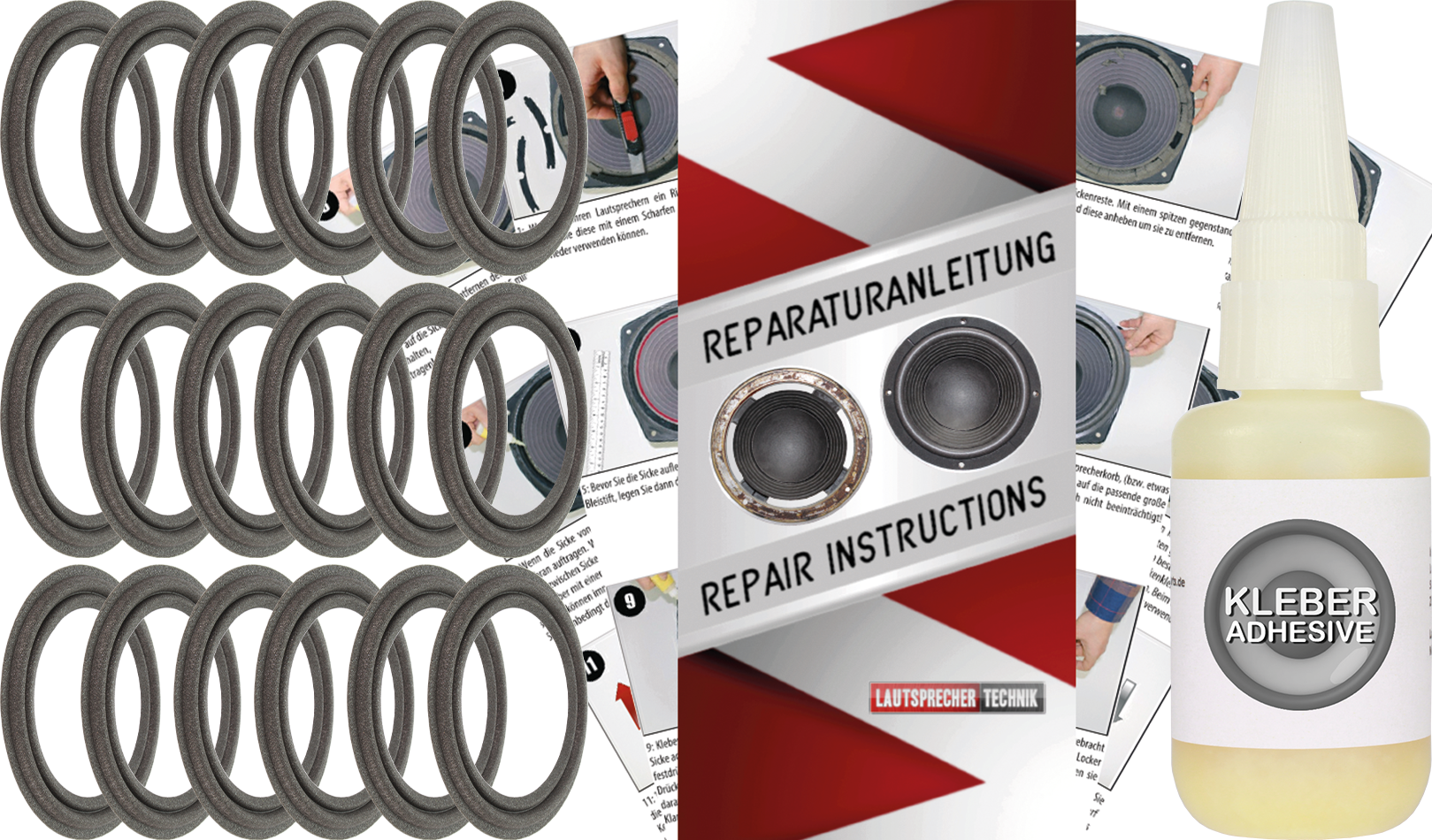 thumbnail image 2 of 18-Pack Speaker Beading Repair Kits – Fits Bose 901 Series IV (4.2 Inch) 2 of 6