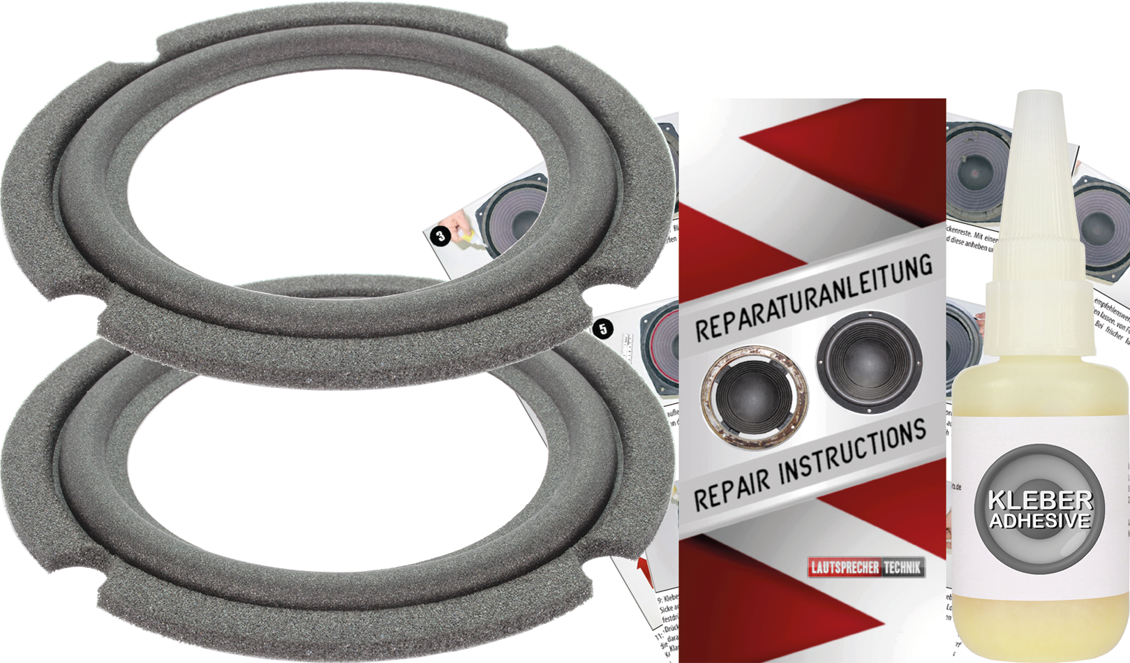 thumbnail image 2 of Uxcell 3" 3 Inches Speaker Foam Edge Surround Rings Replacement Parts For Speaker Repair Or DIY 4pcs 2 of 12