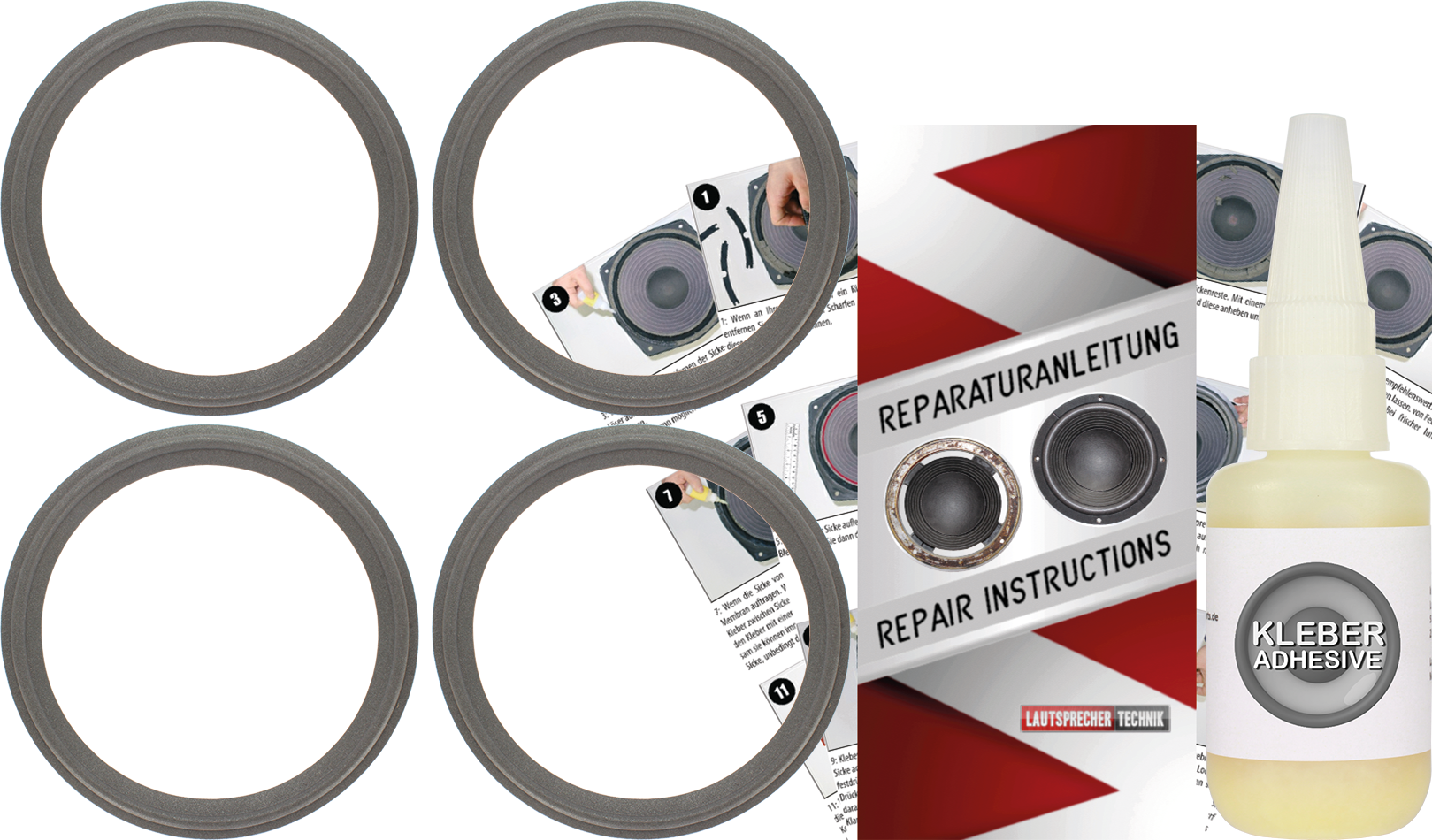 North Speaker Parts 5 gomma woofer altoparlante luce surround kit di