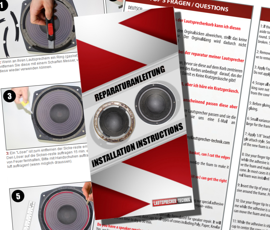 thumbnail image 2 of ProAc Response 6.5" Foam Surround Repair Kit For Pro Ac Speakers - 4 Pack, Made In USA 2 of 4