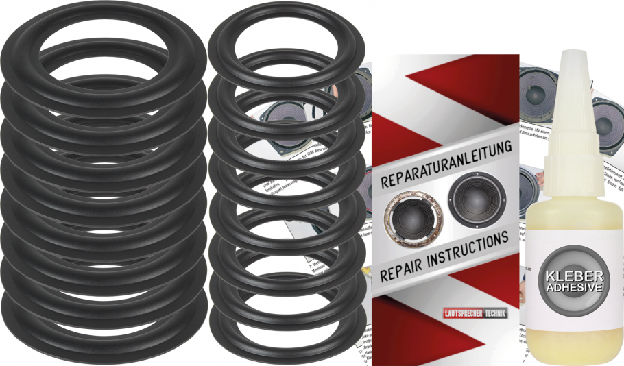 Bang & Olufsen Beolab Penta Speaker Surround Re-Foam Complete Repair Kit For Woofer And Midrange - 16 Pieces Surrounds