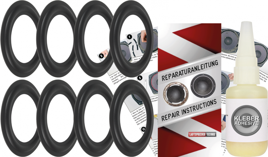 Bang & Olufsen Beolab Penta Speaker Surround Re-Foam Repair Kit - 8 Pieces Surrounds For Woofer