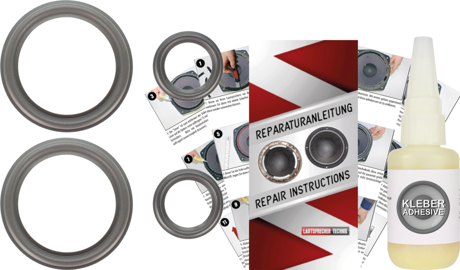 Bang & Olufsen Beovox M100 Speaker Surround Re-Foam Complete Repair Kit For Woofer And Midrange