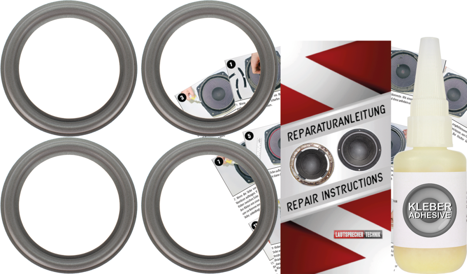 Dali 109 Speaker Surround Re-Foam Repair Kit - 4 Pieces Surrounds For Woofer