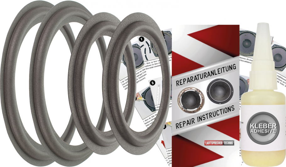 Electro Voice Interface: α Speaker Surround Re-Foam Complete Repair Kit For Passive Radiator And Woofer