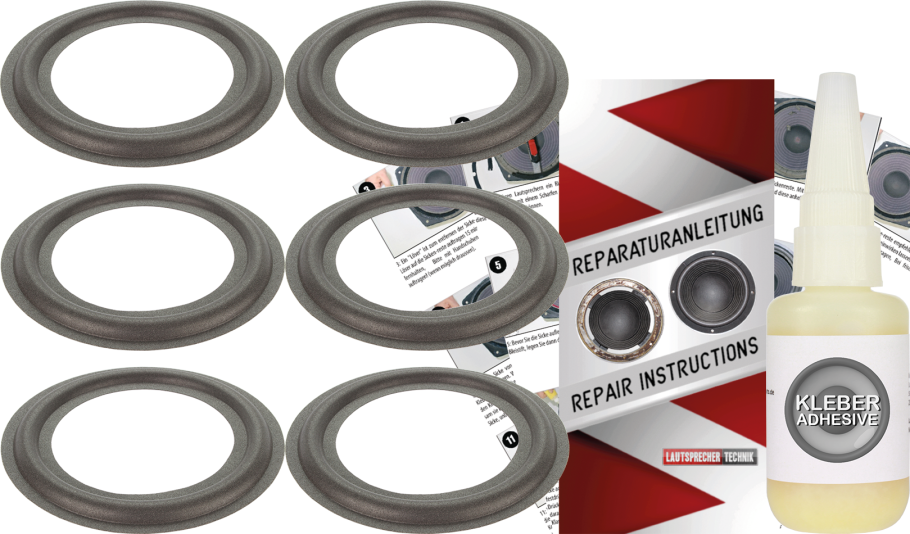 Infinity RS II Speaker Surround Re-Foam Repair Kit - 6 Pieces Surrounds For Midrange