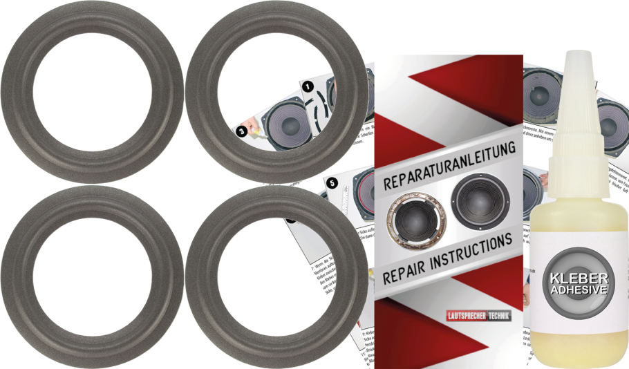 Infinity Studio Monitor 255 Speaker Surround Re-Foam Repair Kit - 4 Pieces Surrounds For Midrange