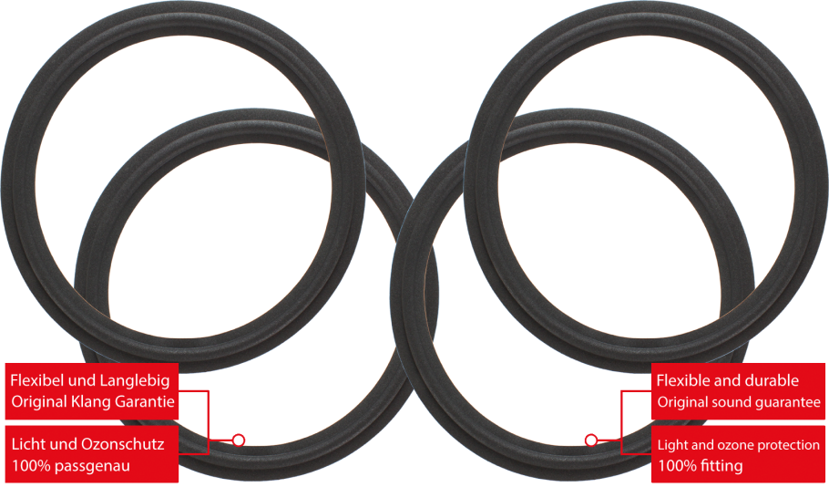 Jbl 4350B Studio Monitor Speaker Surround Re-Foam Repair Kit - 4 Pieces Surrounds For Woofer