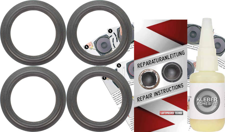 Jbl LX166 Speaker Surround Re-Foam Repair Kit - 4 Pieces Surrounds For Woofer