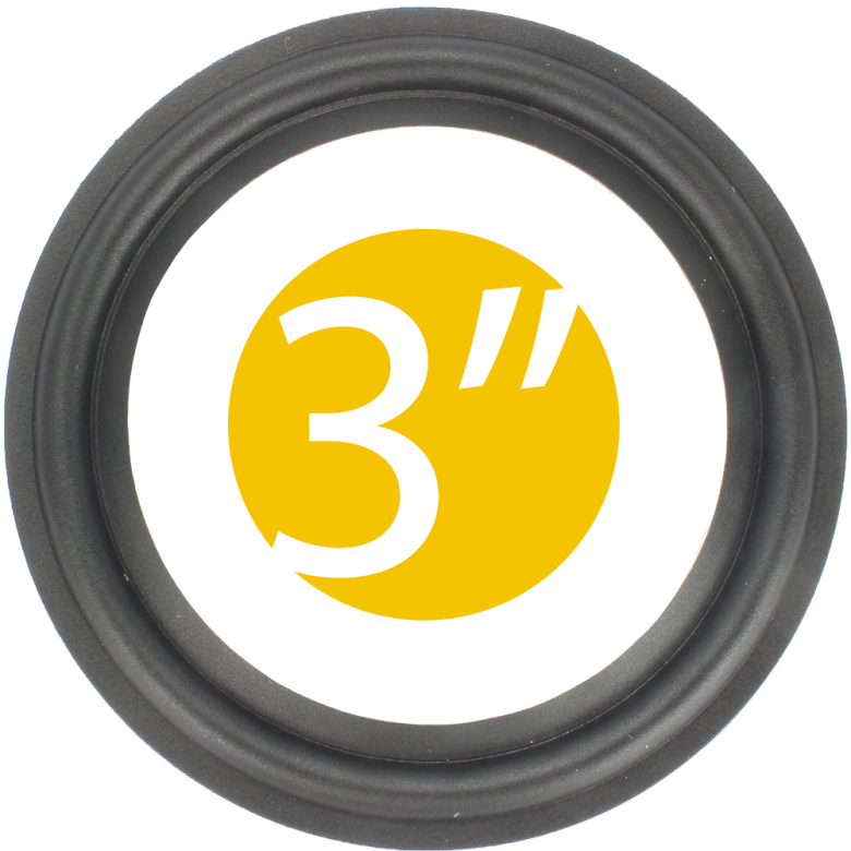 3" - 82mm Speaker Rubber Surround - Edge