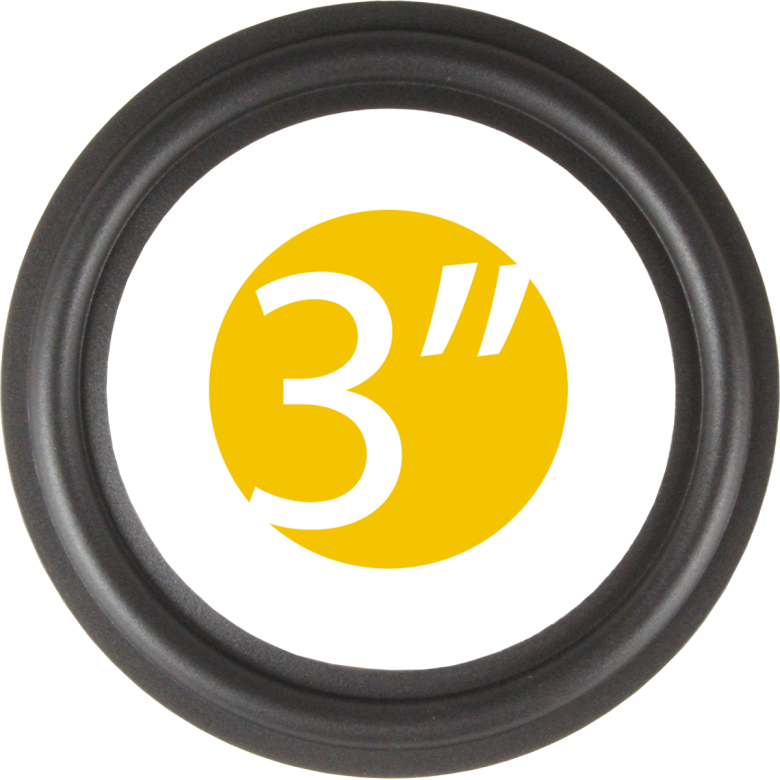 3" - 82.6mm Lautsprecher Gummisicke