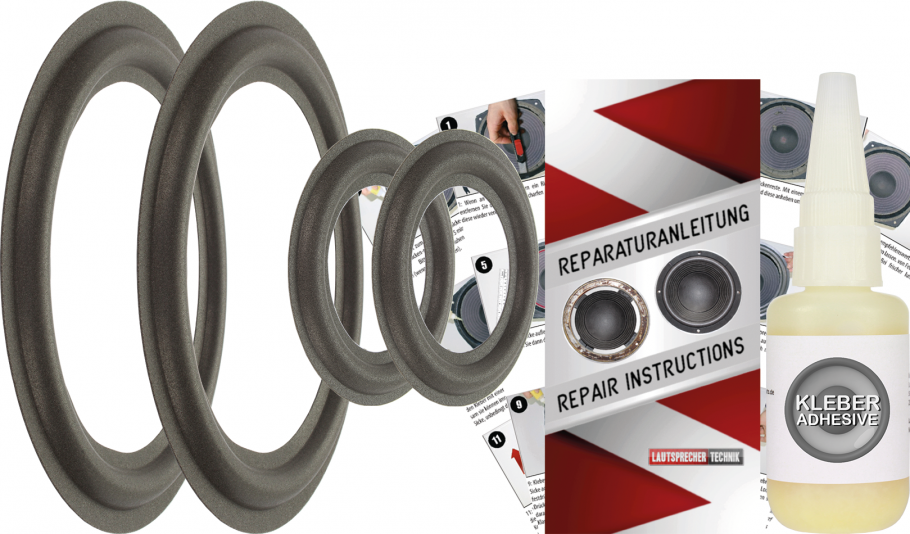 Magnat ALL-Ribbon 5B Speaker Surround Re-Foam Complete Repair Kit For Woofer And Midrange