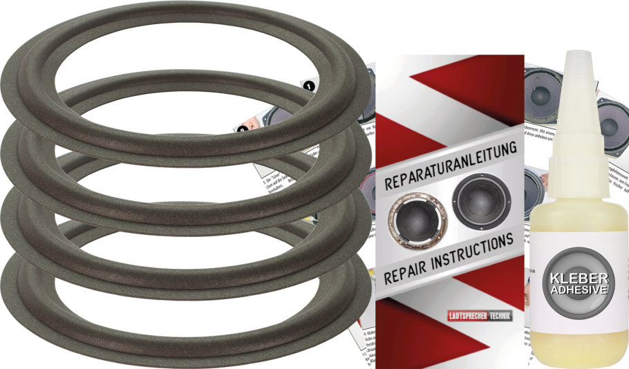 Quadral Allsonic SL 205 Speaker Surround Re-Foam Repair Kit - 4 Pieces Surrounds For Woofer