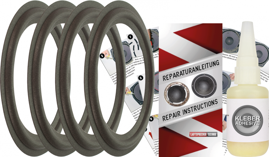 Quadral Quintas 215 S Speaker Surround Re-Foam Repair Kit - 4 Pieces Surrounds For Woofer