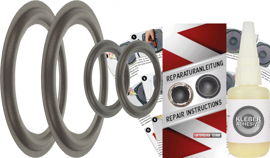 Quadral Tribun MK III Speaker Surround Re-Foam Complete Repair Kit For Woofer And Midrange