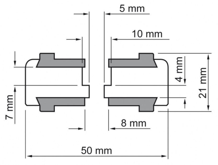 Aluminium Füsse