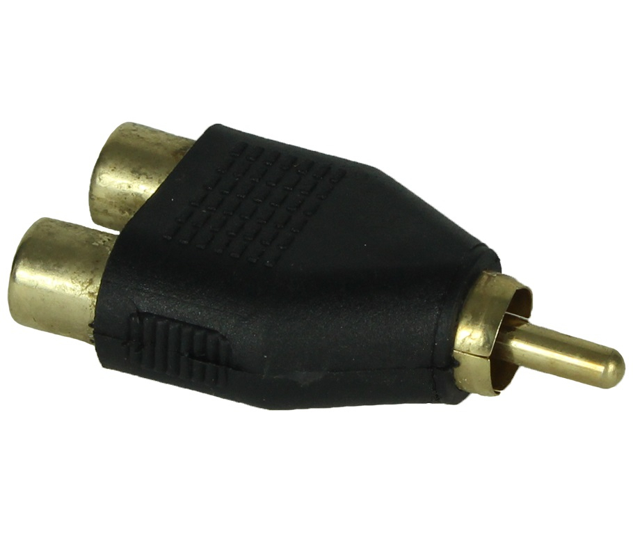 Lautsprecher Technik Dynavox Rca Plug To Dual Rca Jack Adapter Black