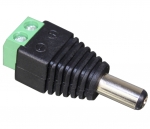 Dynavox Power Plug to Screw Terminals, Male,  5.5 mm 2.1 mm, Green