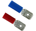 Male Disconnect Crimp Terminal 6.3 mm Red / Blue 20 Pcs.