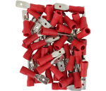 Flachstecker 0.8 x 2.8 mm Rot 50 Stück