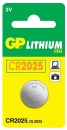 GP CR2025 Lithium Coin Cell Battery 3 V