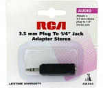 3.5 mm Stereo Plug to 6.3 mm Stereo Jack Adapter