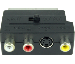 Scart Adapterstecker 3 Cinch S-VHS Buchse Umschaltbar